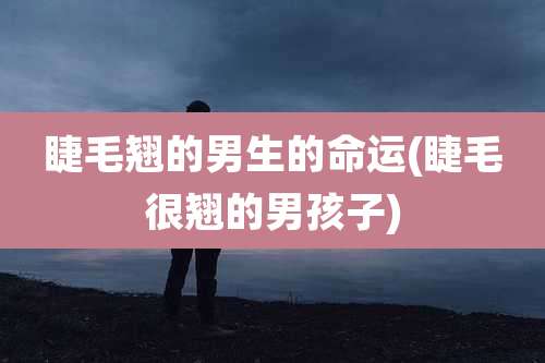 睫毛翘的男生的命运(睫毛很翘的男孩子)