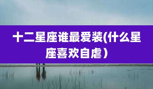 十二星座谁最爱装(什么星座喜欢自虐）