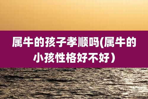 属牛的孩子孝顺吗(属牛的小孩性格好不好)