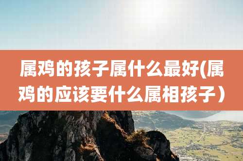 属鸡的孩子属什么最好(属鸡的应该要什么属相孩子）