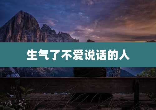 生气了不爱说话的人