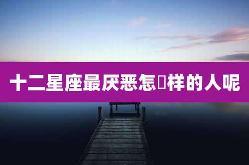 十二星座最厌恶怎麼样的人呢