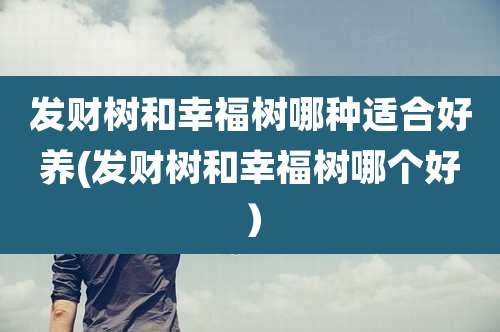 发财树和幸福树哪种适合好养(发财树和幸福树哪个好)