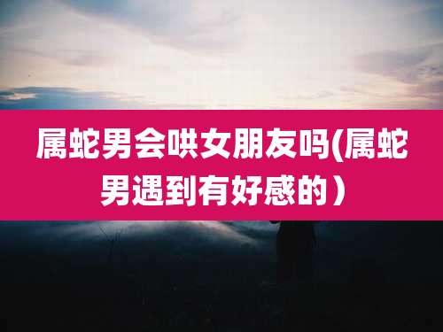 属蛇男会哄女朋友吗(属蛇男遇到有好感的)