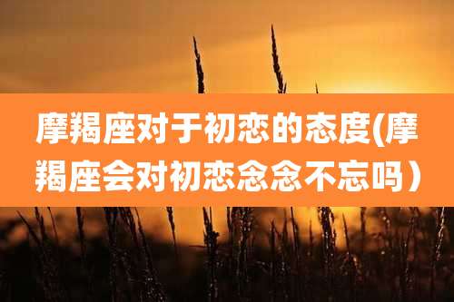 摩羯座对于初恋的态度(摩羯座会对初恋念念不忘吗)