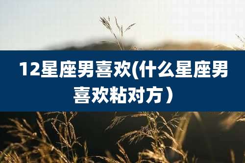 12星座男喜欢(什么星座男喜欢粘对方)