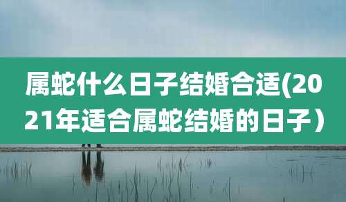 属蛇什么日子结婚合适(2021年适合属蛇结婚的日子)