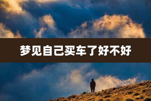 梦见自己买车了好不好