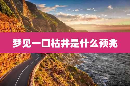 梦见一口枯井是什么预兆