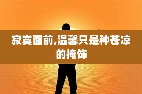 寂寞面前,温馨只是种苍凉的掩饰