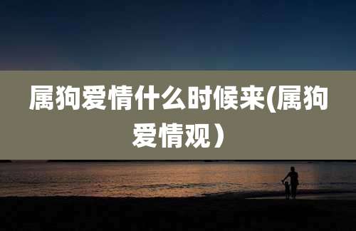 属狗爱情什么时候来(属狗爱情观)