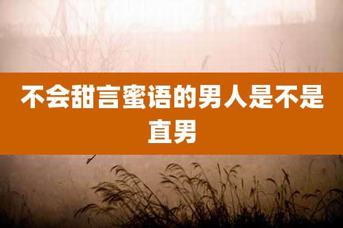 不会甜言蜜语的男人是不是直男