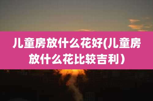 儿童房放什么花好(儿童房放什么花比较吉利）