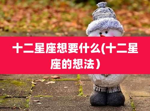 十二星座想要什么(十二星座的想法)