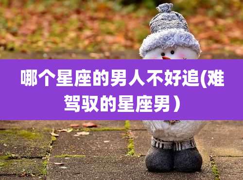 哪个星座的男人不好追(难驾驭的星座男)