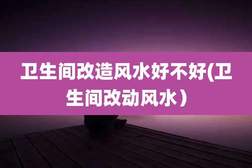 卫生间改造风水好不好(卫生间改动风水)
