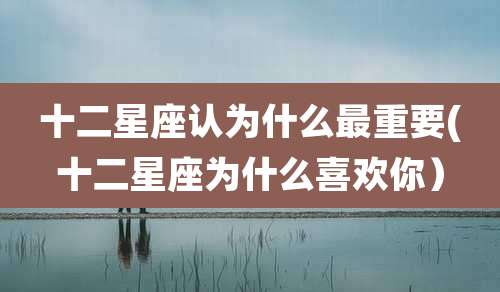 十二星座认为什么最重要(十二星座为什么喜欢你）