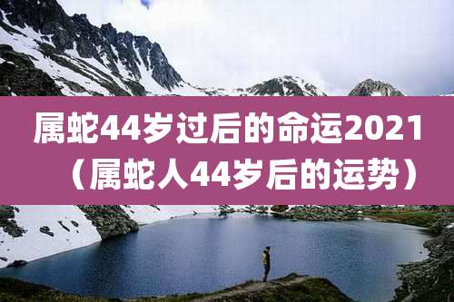 属蛇44岁过后的命运2021（属蛇人44岁后的运势）