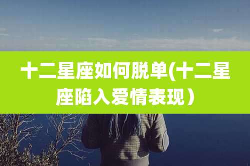十二星座如何脱单(十二星座陷入爱情表现)
