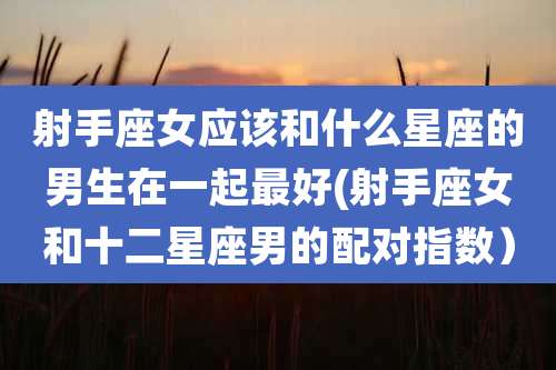 射手座女应该和什么星座的男生在一起最好(射手座女和十二星座男的配对指数)