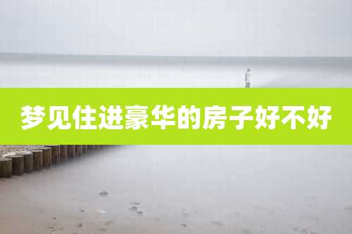 梦见住进豪华的房子好不好