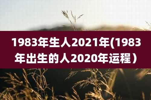 1983年生人2021年(1983年出生的人2020年运程）