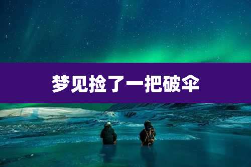 梦见捡了一把破伞