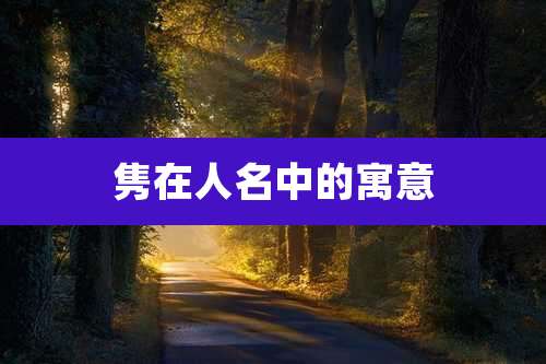 隽在人名中的寓意