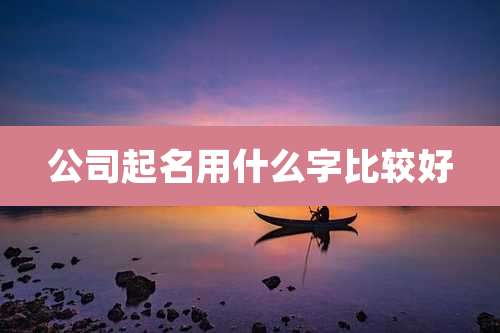公司起名用什么字比较好