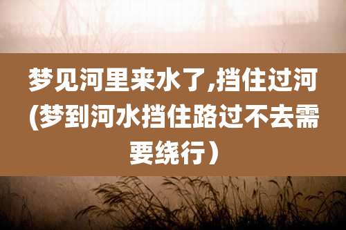 梦见河里来水了,挡住过河(梦到河水挡住路过不去需要绕行)