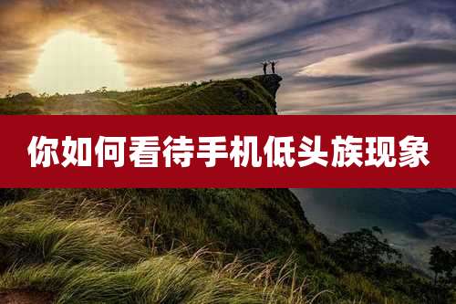 你如何看待手机低头族现象