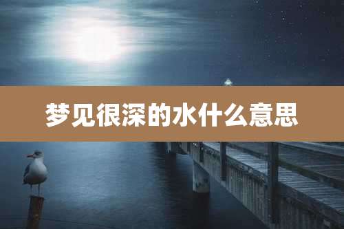梦见很深的水什么意思