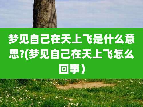 梦见自己在天上飞是什么意思?(梦见自己在天上飞怎么回事)