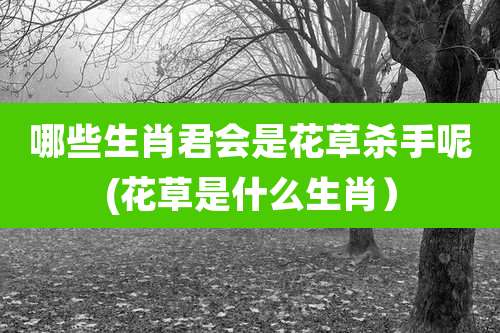 哪些生肖君会是花草杀手呢(花草是什么生肖)