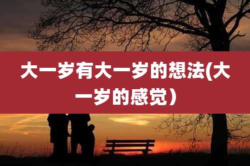 大一岁有大一岁的想法(大一岁的感觉)