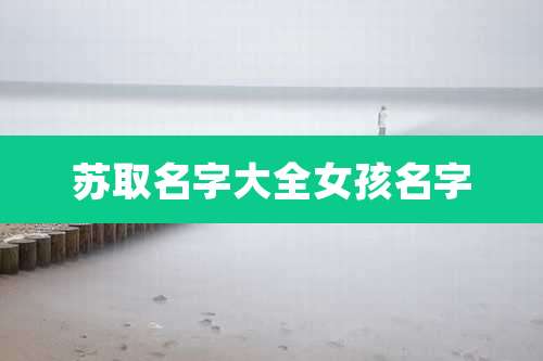 苏取名字大全女孩名字