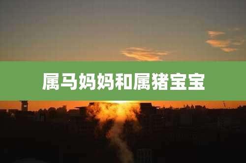 属马妈妈和属猪宝宝