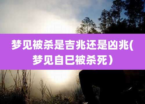 梦见被杀是吉兆还是凶兆(梦见自巳被杀死)