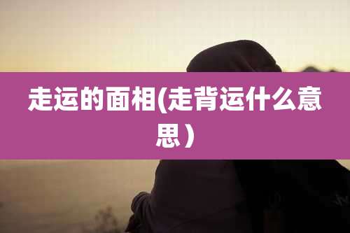 走运的面相(走背运什么意思)