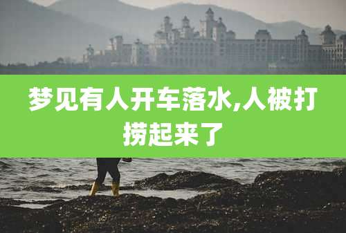 梦见有人开车落水,人被打捞起来了