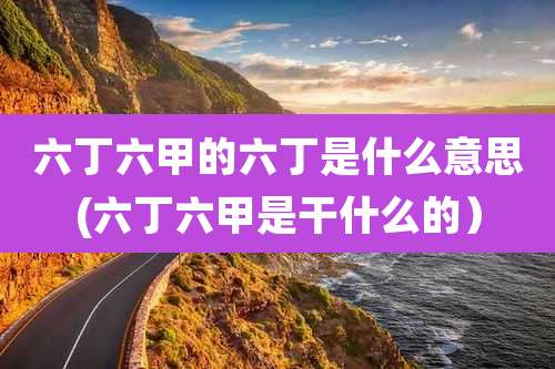 六丁六甲的六丁是什么意思(六丁六甲是干什么的）