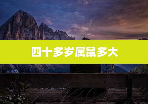 四十多岁属鼠多大