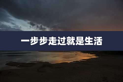 一步步走过就是生活