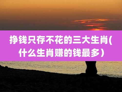 挣钱只存不花的三大生肖(什么生肖赚的钱最多）