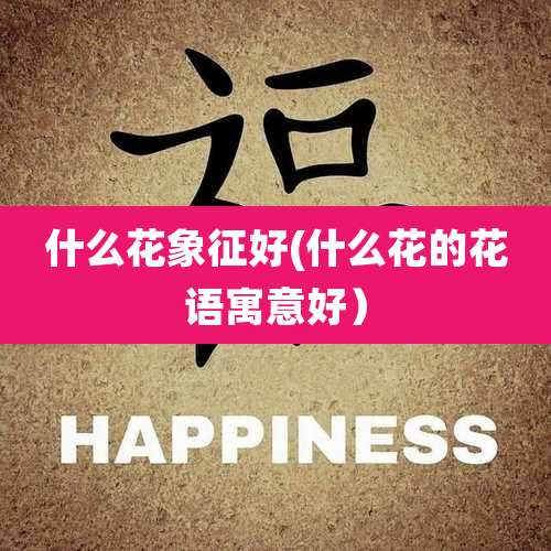 什么花象征好(什么花的花语寓意好)