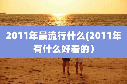 2011年最流行什么(2011年有什么好看的)