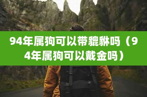 94年属狗可以带貔貅吗（94年属狗可以戴金吗）