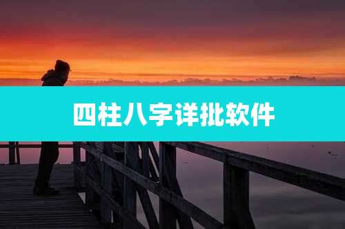 四柱八字详批软件