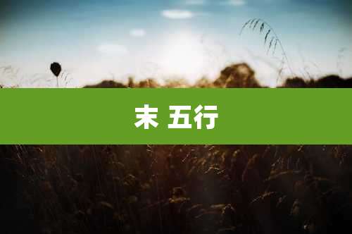 末 五行