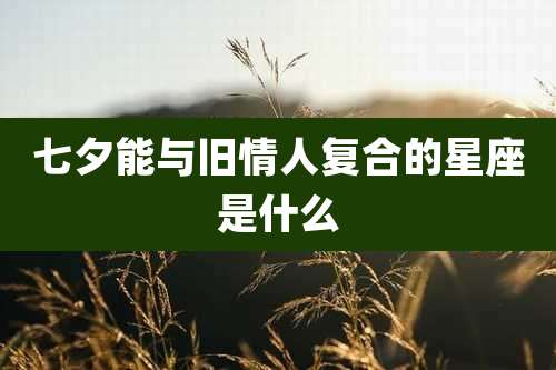 七夕能与旧情人复合的星座是什么